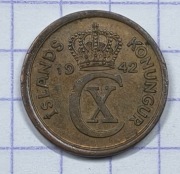 02035 Islandia 1 eyrir 1942 ładna 
