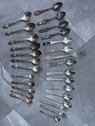 Stare radzieckie łyżeczki posrebrzane pamiątkowe