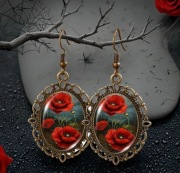 Stare złoto Kolczyki Vintage Maki