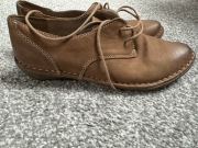 Skórzane półbuty Lasocki wiązane brązowe camel roz 36