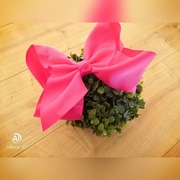 Różowa ciemna piękna duża kokarda około 20cm Nowa 