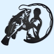 Dekoracja ścienna 3D – Wędkarstwo