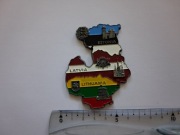 Magnes na lodówkę - 443g. LITWA , ŁOTWA i ESTONIA Metalowa mapa