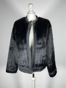 Sztuczne futro Zara, kurtka, czarne, S/M