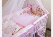 Pościel niemowlęca 135/100 + ochraniacz do łóżeczka.