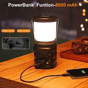 Latarka kempingowa Tavaler 8000 mAh, akumulator USB-C, z wyświetlaczem LED