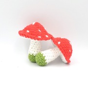 GRZYBEK  choinkę MUCHOMORKI 2 sztuki szydełko rękodzieło NR 1