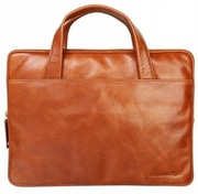Skórzana TORBA NA LAPTOPA Macbooka 13” aktówka, dbramante1928 | Dark Tan