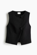 H&M kamizelka garniturowa elegancka asymetryczna ozdobna guziki broszka S
