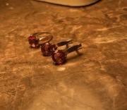 Komplet kolczykow i pierscionek srebrny