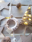 Ozdoba świąteczna w stylu Boho, eko bombka 016