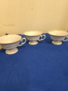 filiżanki PRL Wawel złocone porcelana