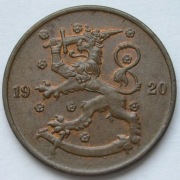 Finlandia 5 pennia 1920 - stan 1/2