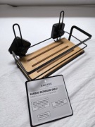 Solidna półka metalowo-bambusowa smukee