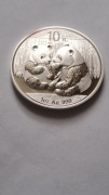 Chiny 10 YUAN  2009r. Panda. Ag 999