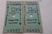 2 Bilety kartonikowe KL -T-Gubałówka. Kolej linowa. Zakopane. PRL