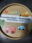 Drewniane klocki Elefun samochody