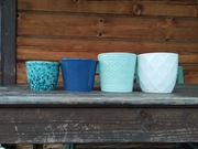 Osłonki doniczki ceramiczne 4 sztuki ceramika 