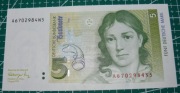 Niemiecka Republika Federalna 5 marek DM 1991 P.37a Seria A Niemcy -UNC