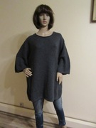 OLARS ULLA sweter duży oversize wełniany szary 100% wełna _ uniwersalny