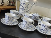 Zestaw kawowy Jäger Eisenberg w stylu Blau Saks , filiżanki