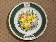 SPODE 1987 Talerz ozdobny porcelanowy KWIATY 