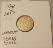 10 groszy 2017 r.  DESTRUKT.... SŁABE BICIE