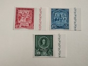 POLSKA Fi 412-414 ** Prawy margines Rocznik 1946 KOMISJA EDUKACJI NARODOWEJ