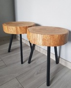 STOLIKI Z PNIA BUKU PLASTER STYL LOFT DESIGN