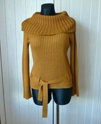 Ann Llewellyn sweter z szalowym golfem S M