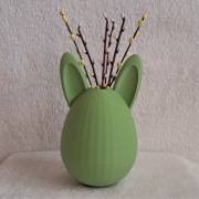 Wazon Zajączek | Zielony | Druk 3D | Dekoracja Wielkanocna