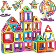 Stem Magnetyczne Klocki Dla Dzieci Zabawka Edukacyjna 60 Elementów
