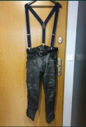 Męskie spodnie motocyklowe skórzane