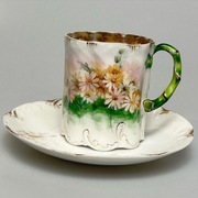 Duża Rosenthal Monbijou 1891 RC ręcznie malowana filiżanka antyk