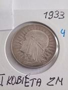 Moneta 5 zł Glowa kobiety z 1933 r. /4/