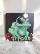 Obraz "Po prostu żaba" 50x50cm, technika mieszana
