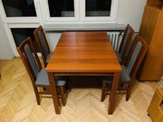 Stół rozkładany z krzesłami