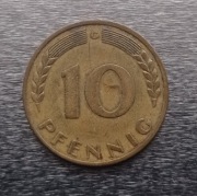 Wyprzedaż Kolekcji  = =  10 fenigów 1950r  = Niemcy = " G " = = Rzadka =
