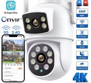 Podwójna kamera zewnętrzna obrotowa WiFi 10MP do monitoringu alarm