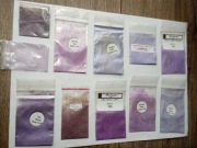 Cień mineralny FIOLETOWY zestaw 10 sztuk SAMPLE próbki 