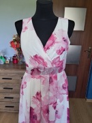 Asymetryczna sukienka z kopertowym dekoltem WYPRZEDAŻ