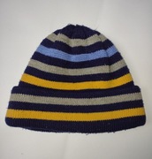 Ciepła czapka zimowa paski ocieplenie 