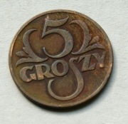 5 groszy 1928  Stan !  Wyprzedaż 