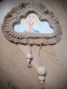 Chmurka boho ozdoba ściany ramka na zdjęcia 