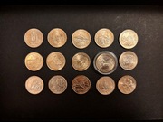 Zestaw 15x USA Quarter Dollars 2010-2012 America the Beautiful