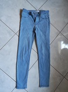 spodnie skinny dżinsy jeansy rurki klasyczne niebieskie casual