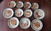 Talerze dekoracyjne fajans Włocławek / ZF Koło 11szt. PRL vintage