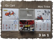 3in1 Klocki Fischertechnik GoCard + MiniTrike +Box