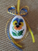 Jajko wielkanocne ręcznie haftowane