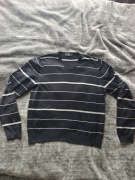 Marks and Spencer męski sweter w paski z dekoltem w serek rozm M